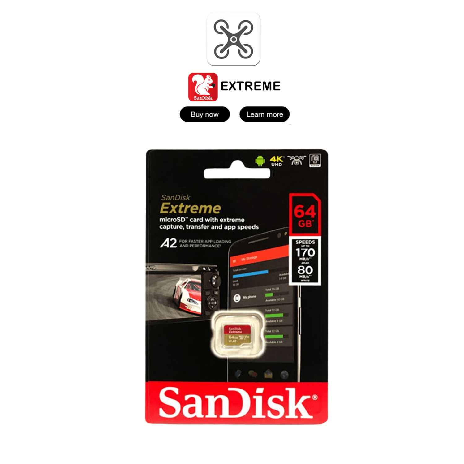 SanDisk Extreme Micro SD Card (64GB)